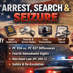 Arrest, search and seizure